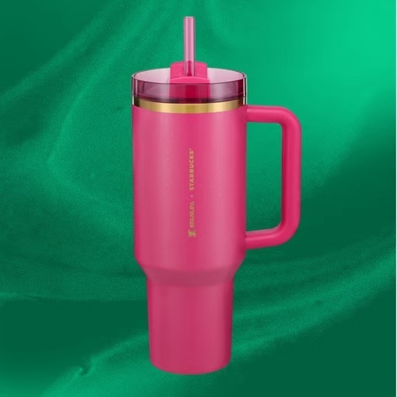 Berry Pink Glitter Stanley Tumbler - Picture 1 of 5